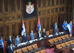24. april 2014. Prva sednica Prvog redovnog zasedanja Narodne skupštine Republike Srbije u 2014.  godini